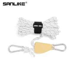 SANLIKE-polea ajustable para tienda de campaña, 4mm, 4m, soporte para tienda, sistema de tensión de un solo paso, cuerda reflectante a prueba de viento para acampar, herramientas al aire libre
