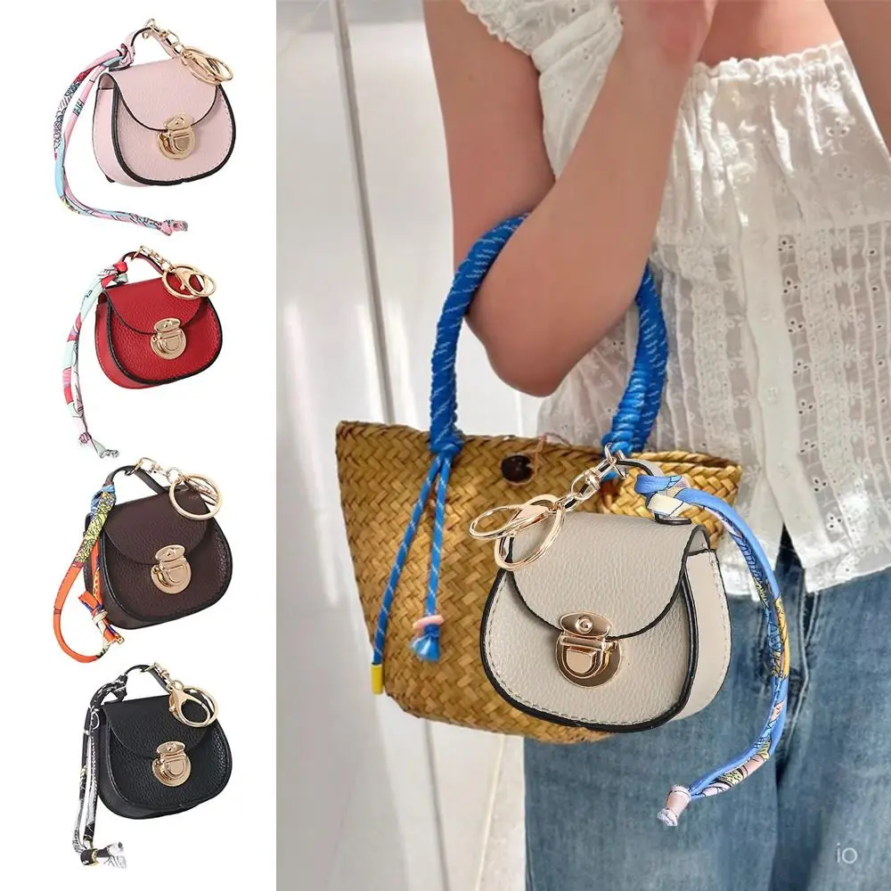 Llavero portátil, monedero pequeño, bolso multifunción de cuero de primera calidad para auriculares, Mini bolsa de almacenamiento para mujer