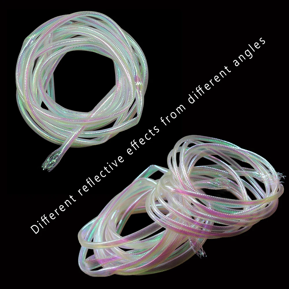 Wifreo-bodytube de Mylar Minnow, 20M/40M, serpentinas de tubo de cuerpo de escala de pescado, materiales de atado de cuerpo de mosca de pez, tubos nacarados - imagen 5
