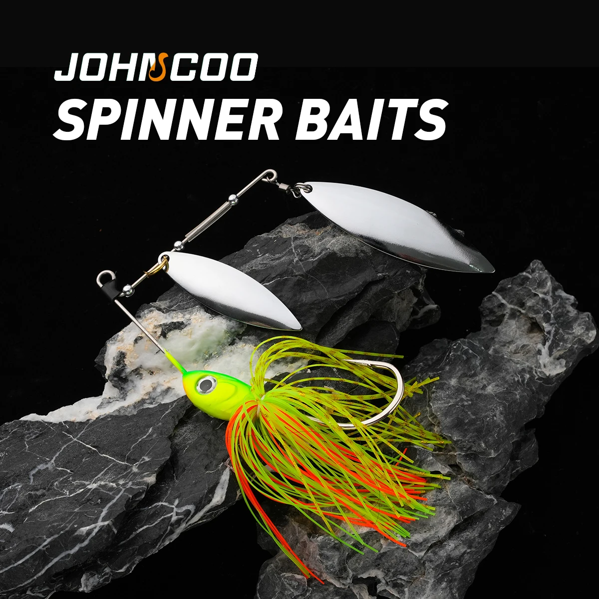 Spinnerbait doble hoja para lubina – Señuelo artificial giratorio