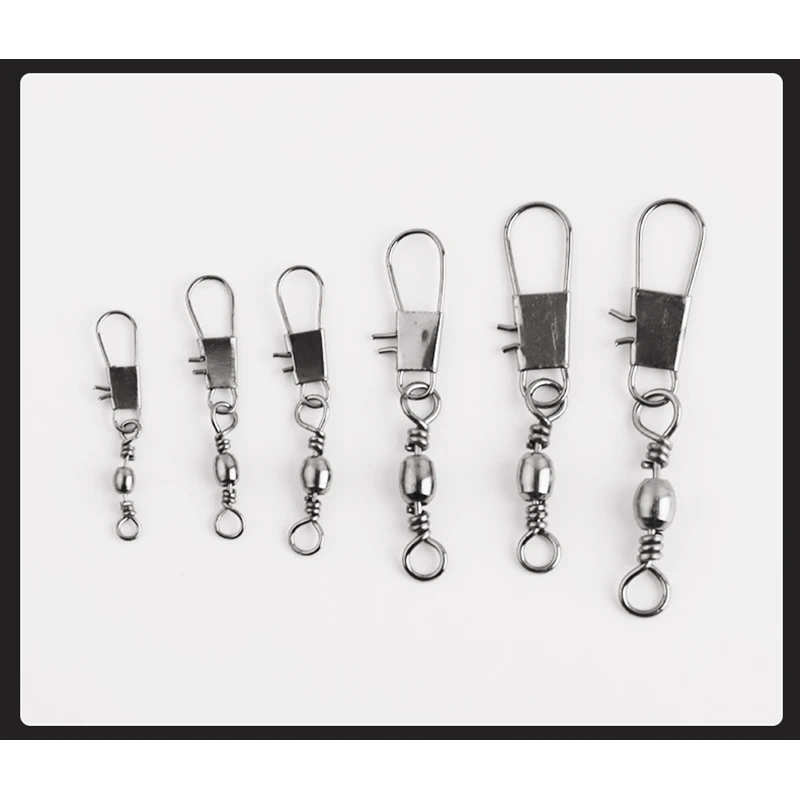 Conector giratorio en forma de B para caña de pescar, 50 piezas, accesorios, anillo con salpicaduras - imagen 3