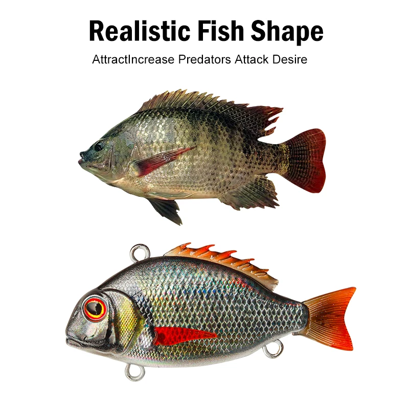 LEYDUN VIB-Señuelos de pesca de hundimiento, 5g, 40mm, 8,3g, 50mm, vibración dinámica realista, cebos de pesca de mar para invierno, cebo Wobblers - imagen 3