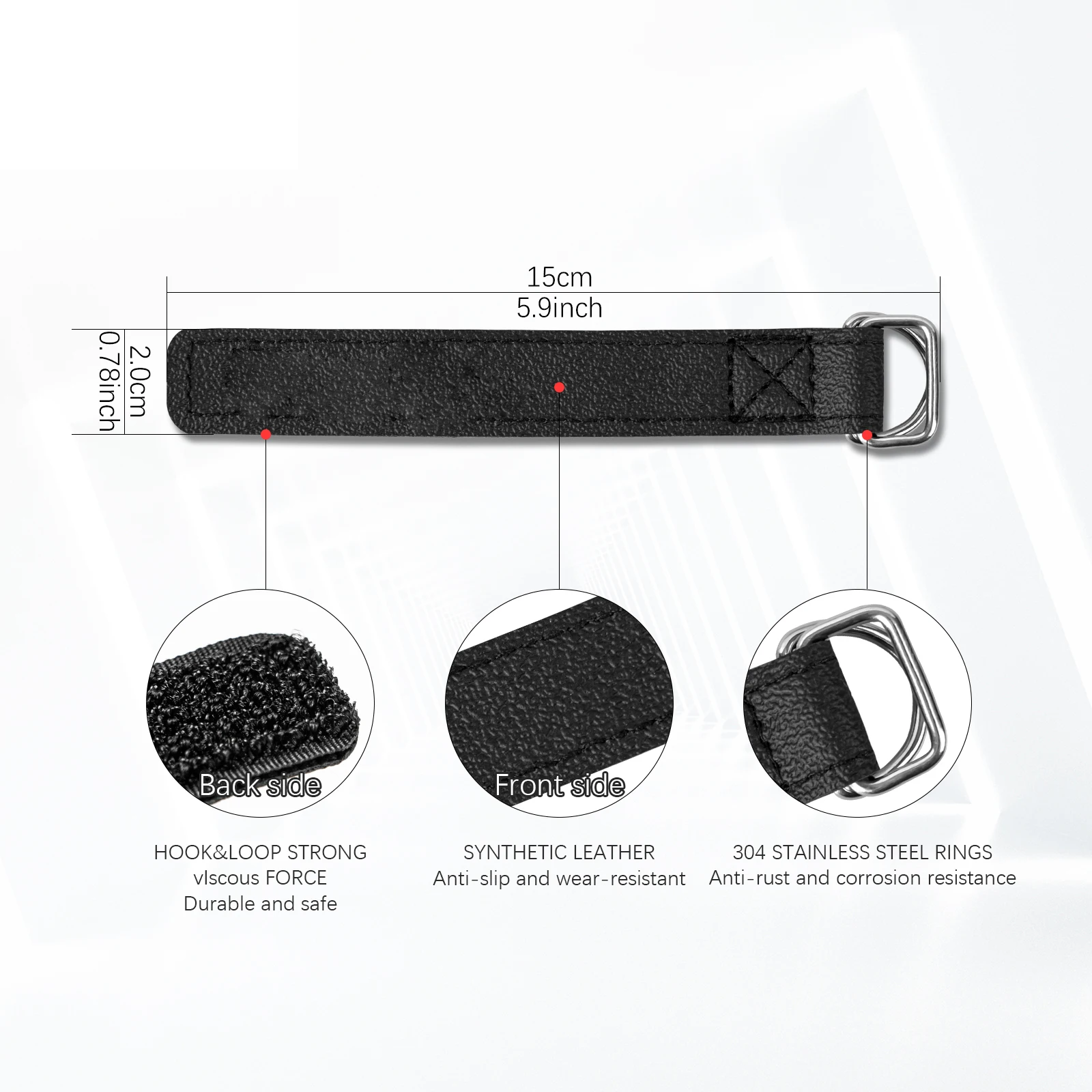 Soporte para caña de pescar, 2/4 Uds., 15cm, correas para caña de pescar, sujetador para tirantes de carpa, accesorios para cañas de pescar de neopreno - imagen 4