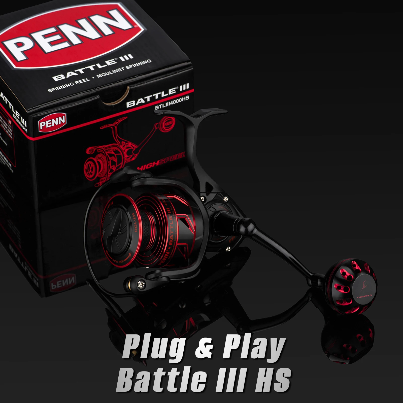 Manija de alimentación de aluminio Plug and Play Gomexus para Penn Fierce III y IV 1000-4000 y 8000 - imagen 5