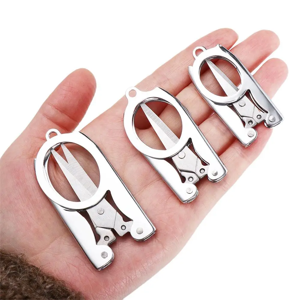 Mini tijeras pequeñas plegables de acero inoxidable, suministros escolares, manualidades hechas a mano, tijeras plegables, tijeras de pesca, bordado