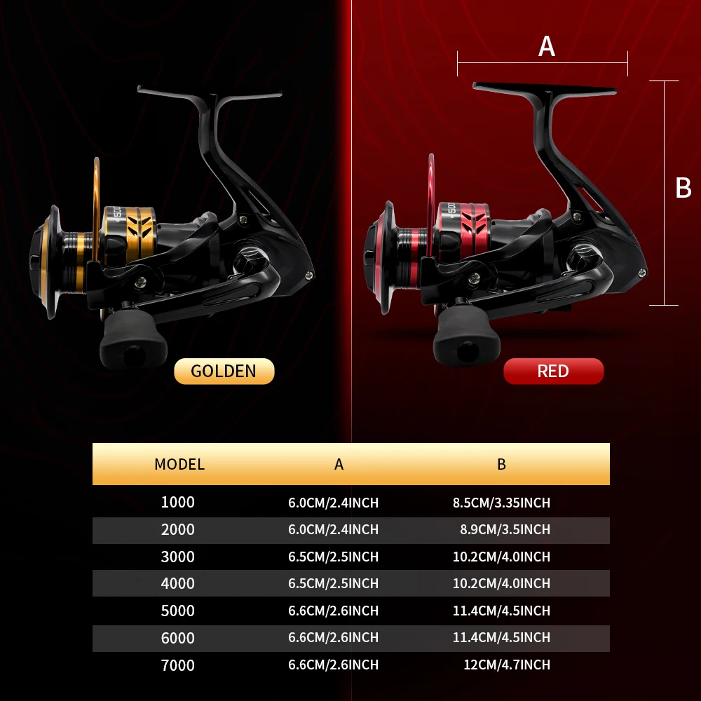 Carrete giratorio ROOBLINOS YG 5,2: 1 tamaño 1000-7000 equipo de pesca integral suave y ligero - imagen 3
