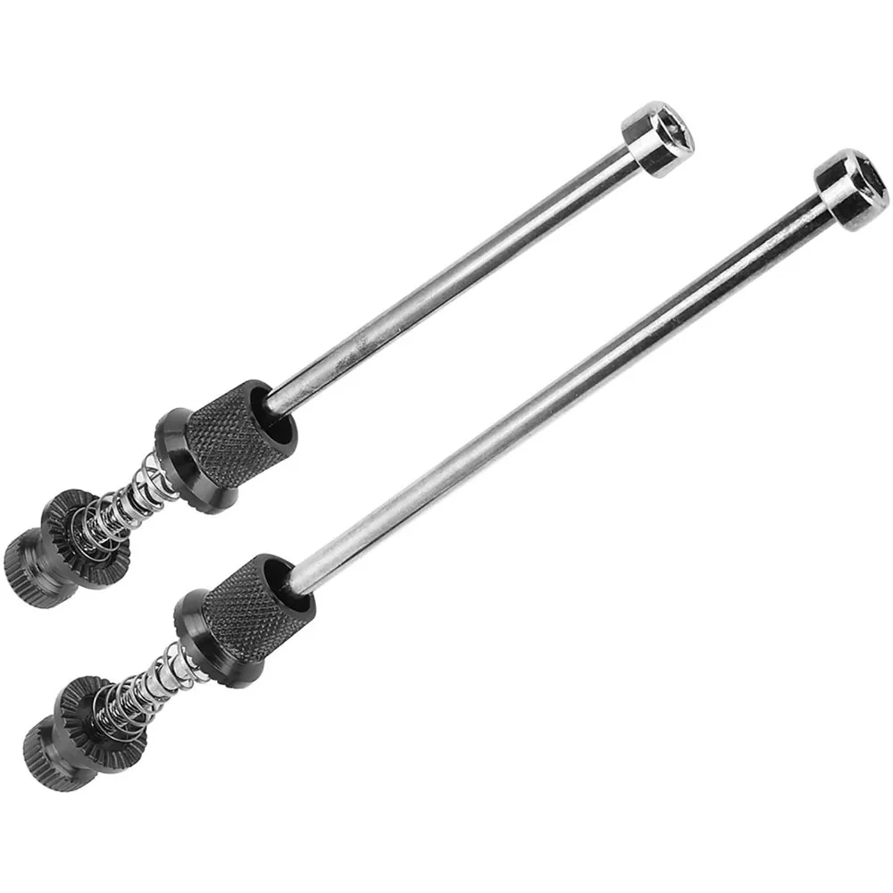 Brochetas de liberación rápida de aleación de aluminio duraderas, juego de brochetas de bicicleta antirrobo en negro y rojo, piezas de bicicleta - imagen 5