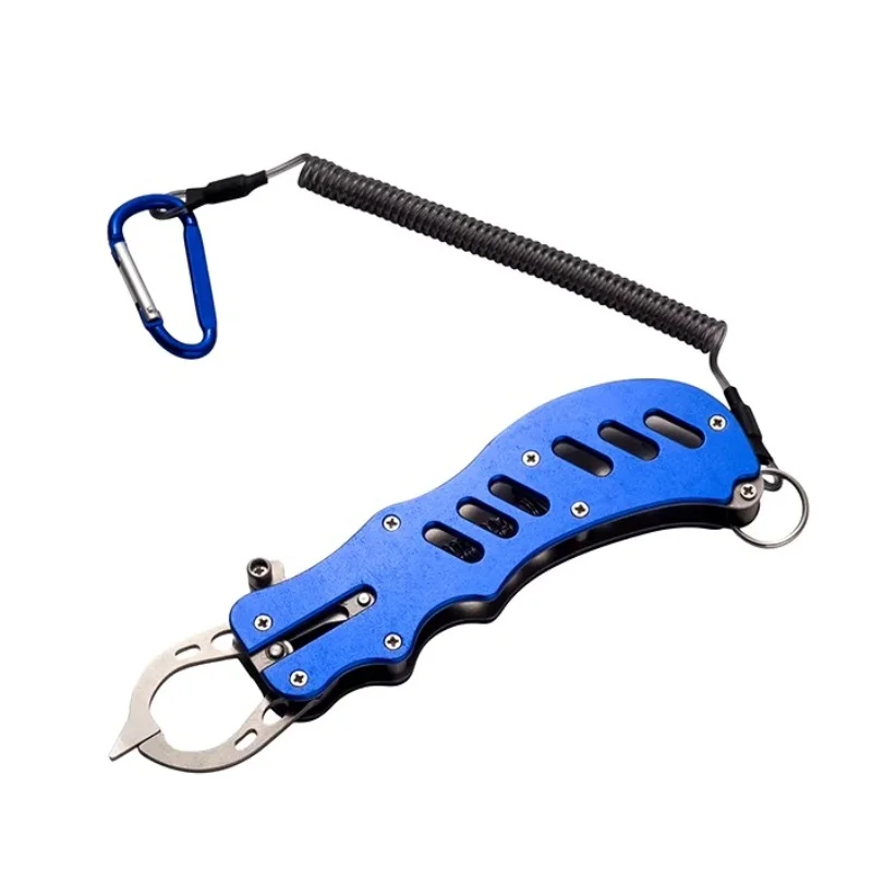 Cómoda pinza buscador de peces de acero inoxidable, agarre de pescado portátil, herramienta de abrazadera de labio, alicate controlador de peces, accesorio - imagen 5