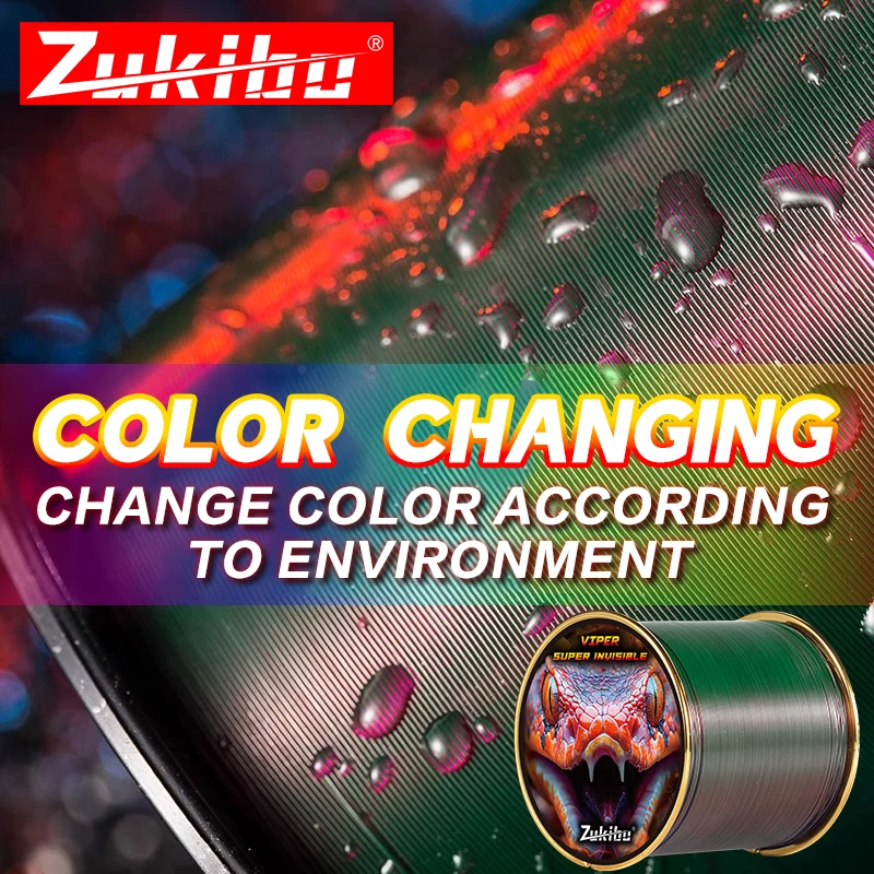 Zukibo Línea fluorocarbono recubierta, nylon monofilamento invisible