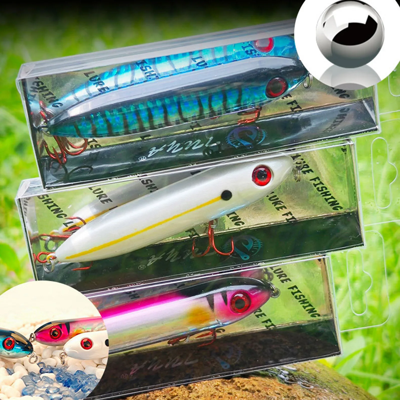 El cebo de pesca duro en aguas superiores es adecuado para pescar al aire libre con agua salada y señuelo de simulación de columpio de agua dulce - imagen 4