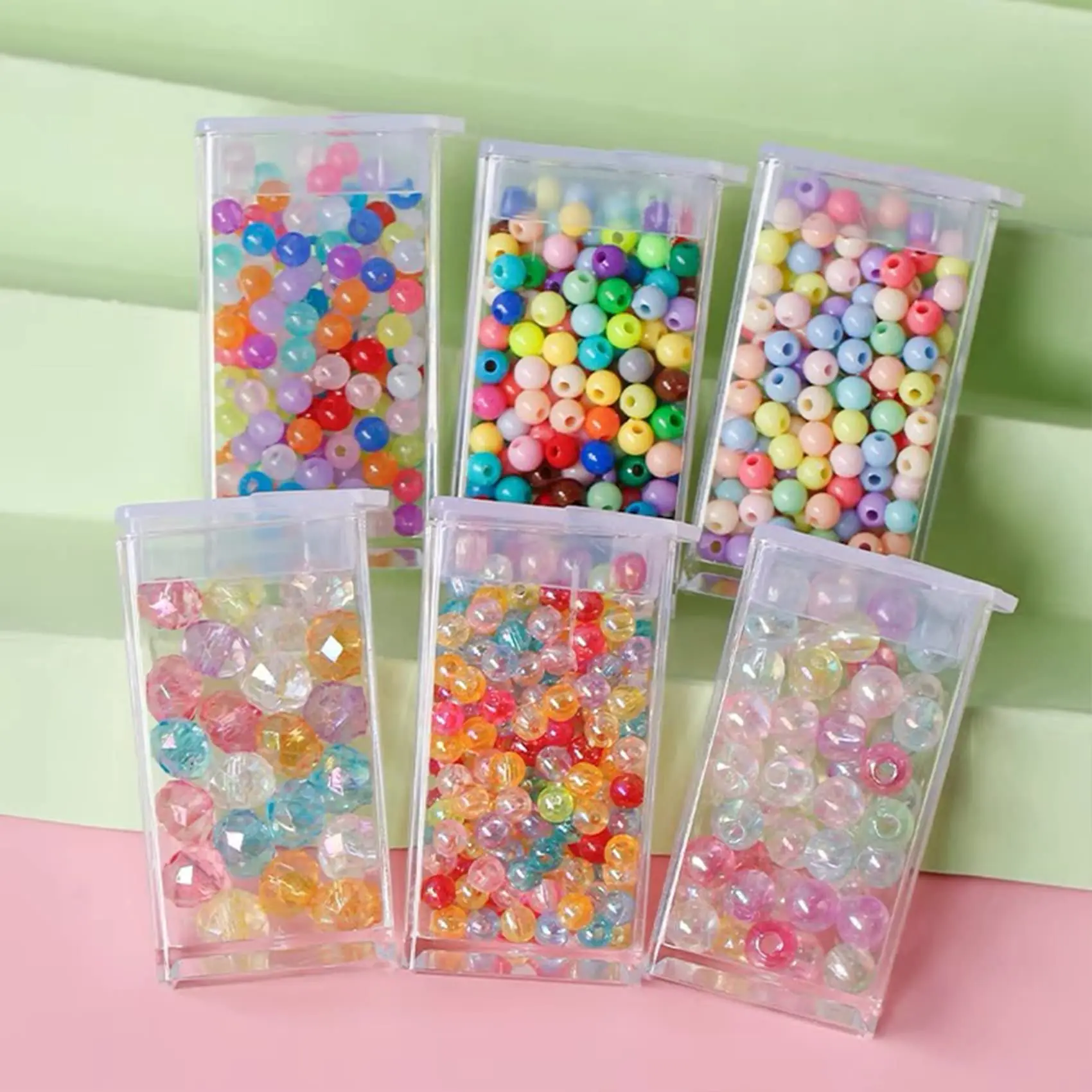 EUPHENG-contenedor de cuentas para atar moscas, organizador de cuentas de plástico, gran rectángulo, 54 piezas - imagen 2