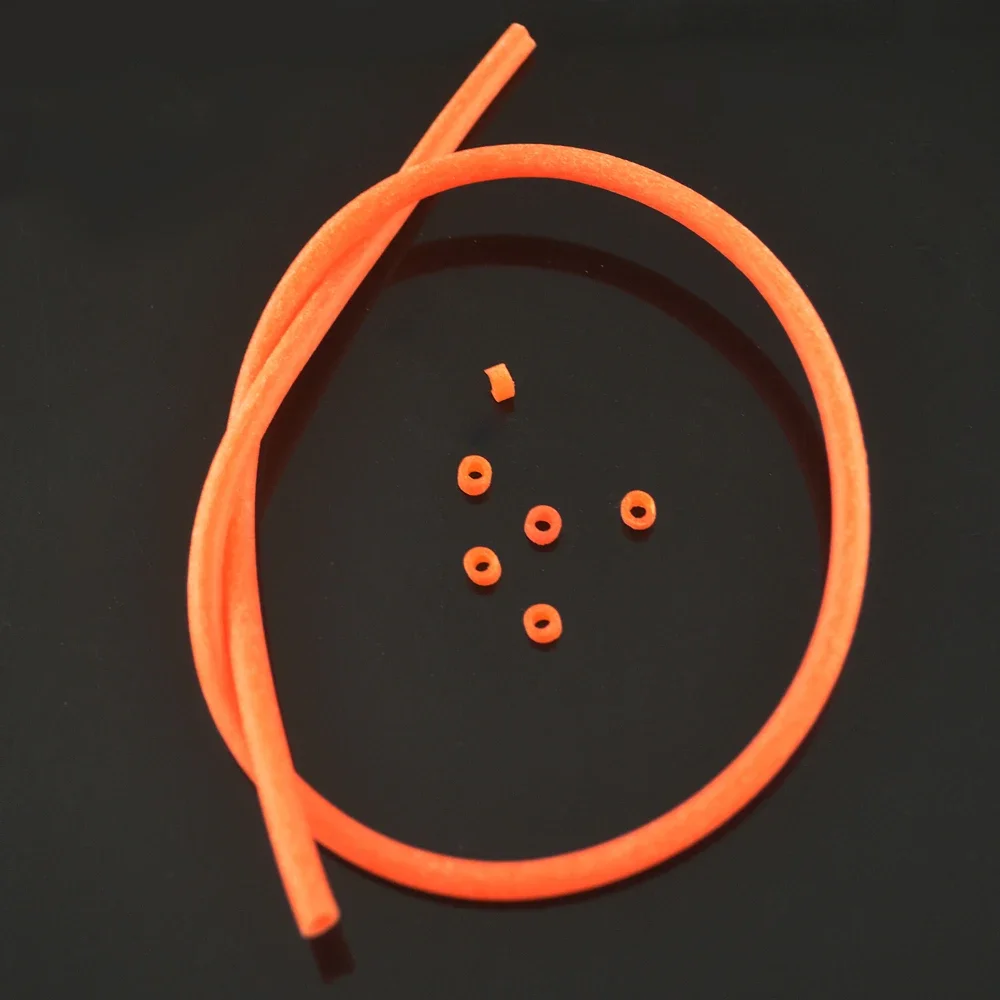 MNFT 30 Piezas de Cuerda de Goma para Pesca de 2.8x1.2mm de Diámetro y 30cm de Longitud, Tubo de Goma para Cebo de Pellets y Gusanos Rojos - imagen 2