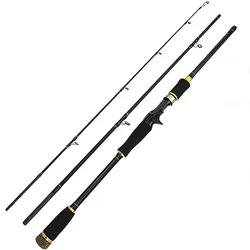 Cana de pesca telescopica de carbono M 1,8-2,4 m, 3 secciones