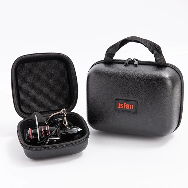 Fundas de cuero PU para carretes de pesca, funda protectora dura para carretes de pesca, caja de almacenamiento, bolsa impermeable para aparejos de pesca - imagen 5