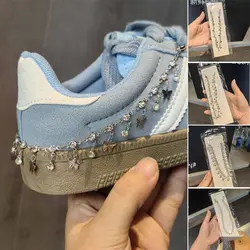 Colgante de mariposa con lazo para mujer, zapatos hechos a mano, Clip de perla, diamantes de imitación, elegante, hebilla de zapato, decoración, colgante de bolso, 1 ud.