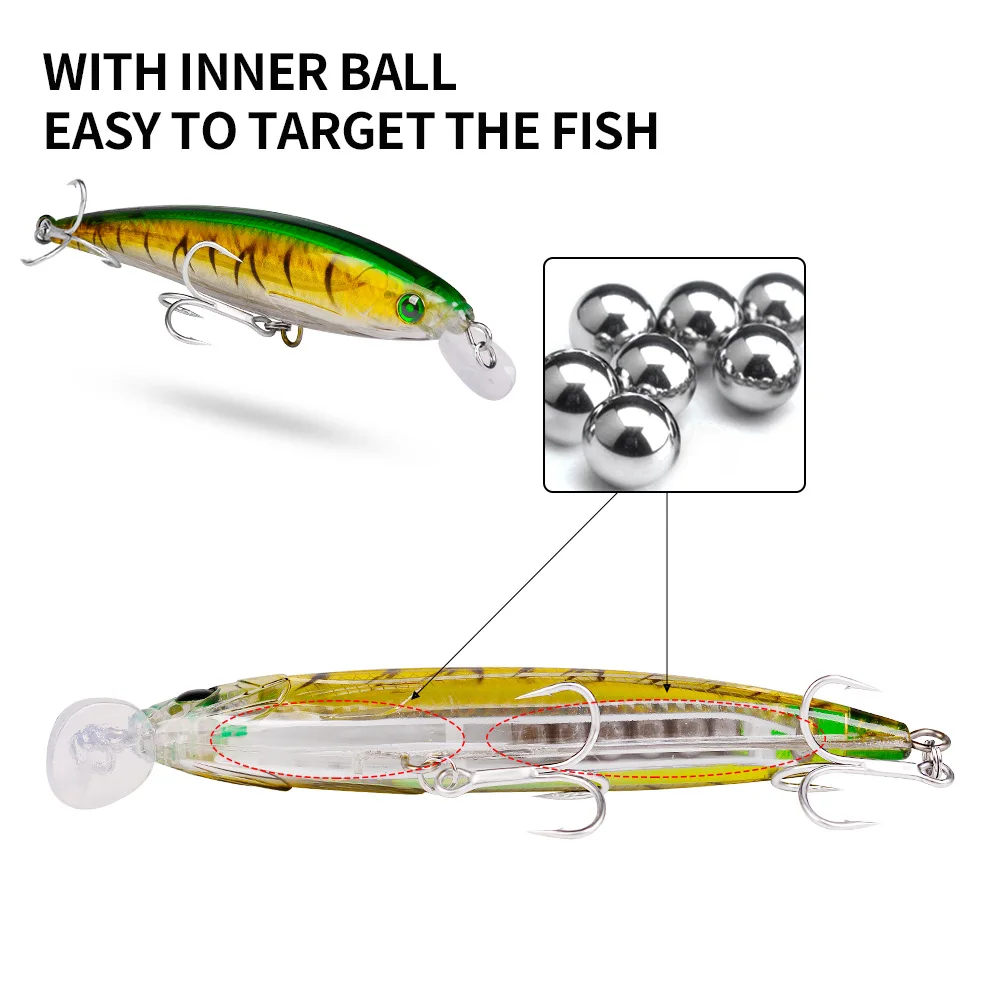16 cm/43g Artificial Trolling Minnow Wobbler cebo de Pesca de Mar señuelos raya carpa Crankbait Pesca Jerkbait con gancho para lago río - imagen 5