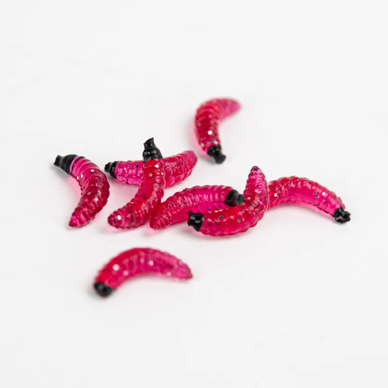 Señuelo de pesca suave blanco, anzuelos de gusanos falsos, olor, pan Artificial, señuelo de pesca, cebo biónico de pesca, 50/100/150 Uds., 2cm - imagen 3