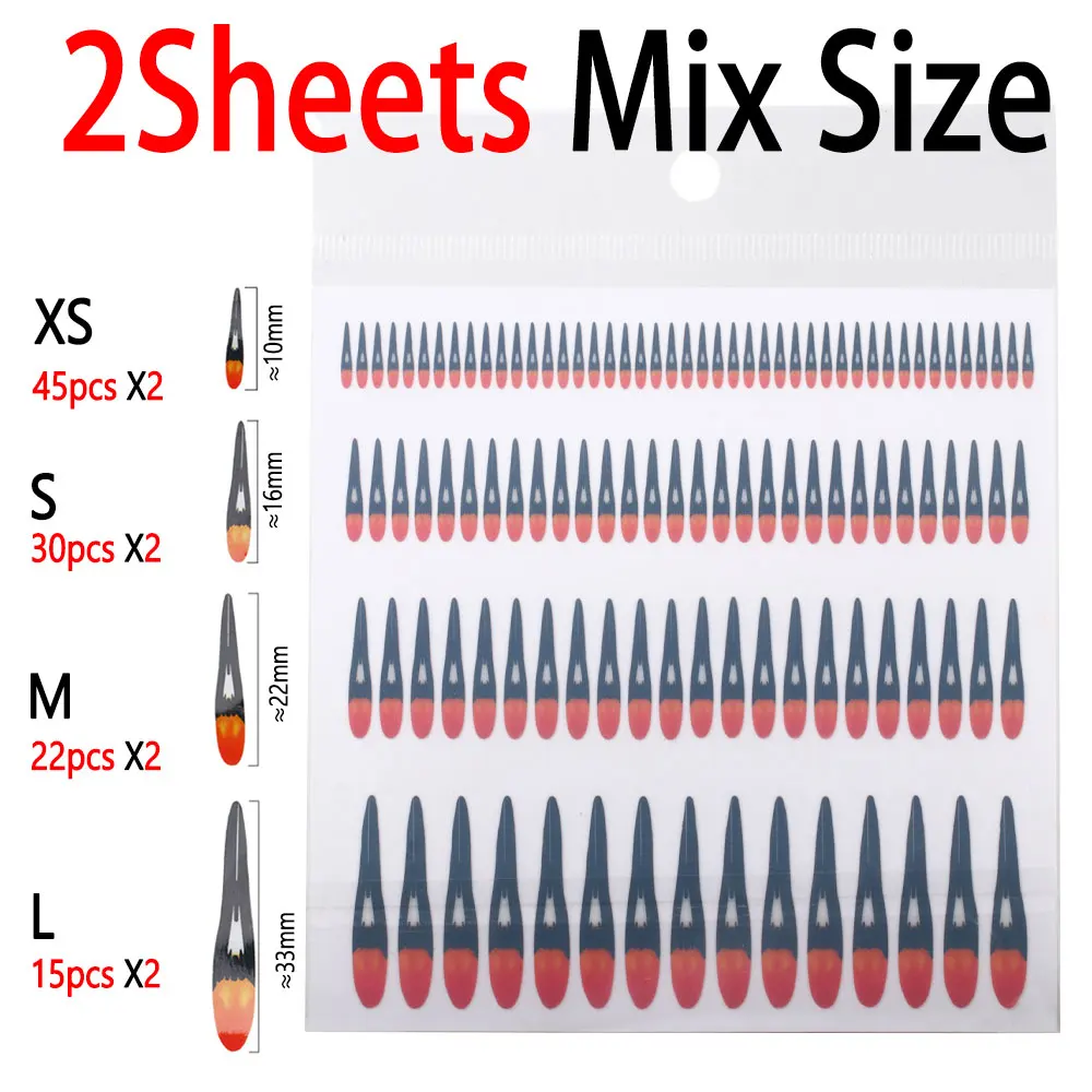 2 Sheets Mix Size