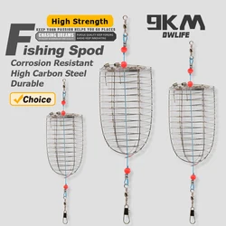 9KM Jaula Spod para carpa - Alimentador de cebo de acero inoxidable