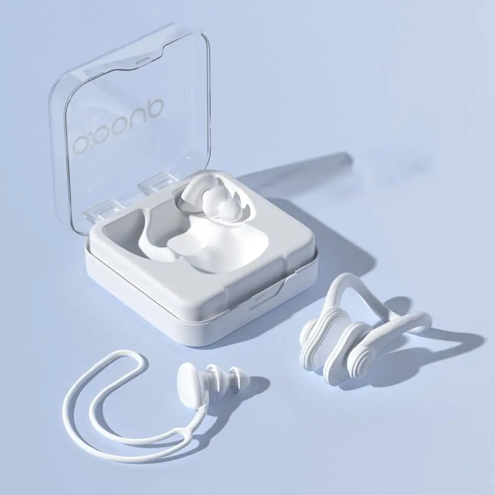 Tapones para los oídos suaves, juego de rizador para la nariz, tapones para los oídos de silicona impermeables para natación, cómodos tapones para los oídos para natación antiagua, Clip para la nariz - imagen 2