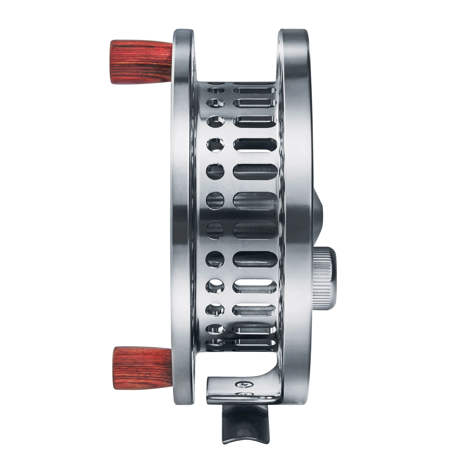 Carrete flotante de pasador central de aluminio mecanizado CNC, 108MM, 4 1/4 pulgadas, cabeza de acero, pesca de corte de cielo - imagen 3