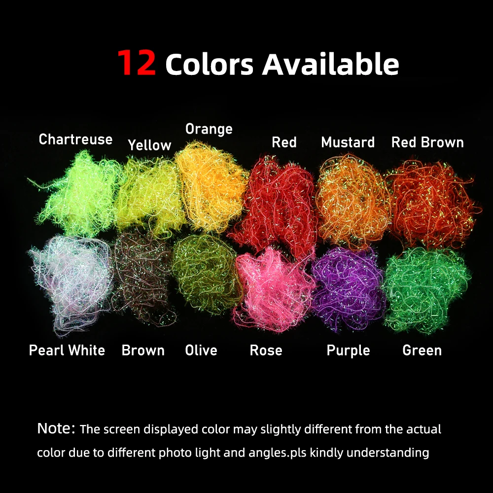 Wifreo 4 m/paquete 6mm de ancho perla Cactus chenilla cristal Flash oropel atado de moscas Material corporal para ninfa mosca húmeda Wolly Buggers señuelo - imagen 4