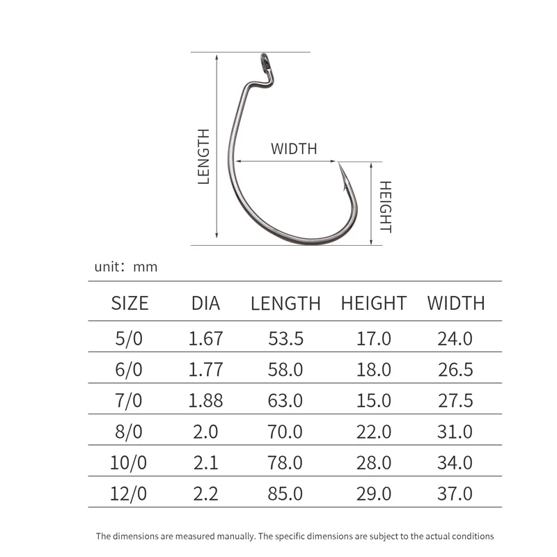 Anzuelos ZYZHE extra grandes reforzados – Acero alto carbono para vinilos - imagen 4