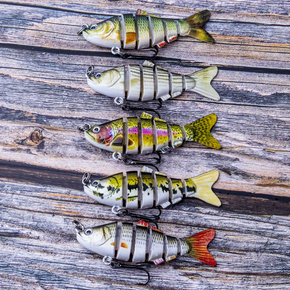 CCLTBA-Mini Swimbait articulado, Señuelos de Pesca de lubina, Crankbait, trucha, pececillos, aparejos artificiales, 7cm, 8,5g - imagen 5