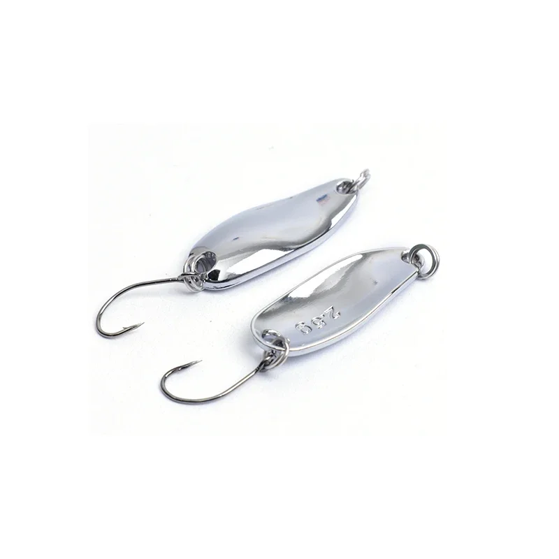 OUTKIT 1 Uds señuelo para trucha/bajo Spoonbait Spinners cuchara bobina Artificial/cebo duro lentejuelas para aparejos de pesca de carpa/Wobblers - imagen 4