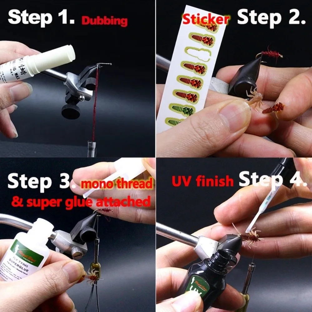 Paquete de 20 piezas de materiales para atar moscas de piel fina, moscas de ninfa, componentes para atar moscas, moscas de ninfa Artificial, moscas artificiales - imagen 3