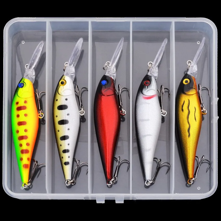 5 unids/lote 110mm 10g pececillo flotante Señuelos de Pesca Wobbler cebo Artificial para trucha de agua dulce Lucio carpa Swimbait Pesca - imagen 4