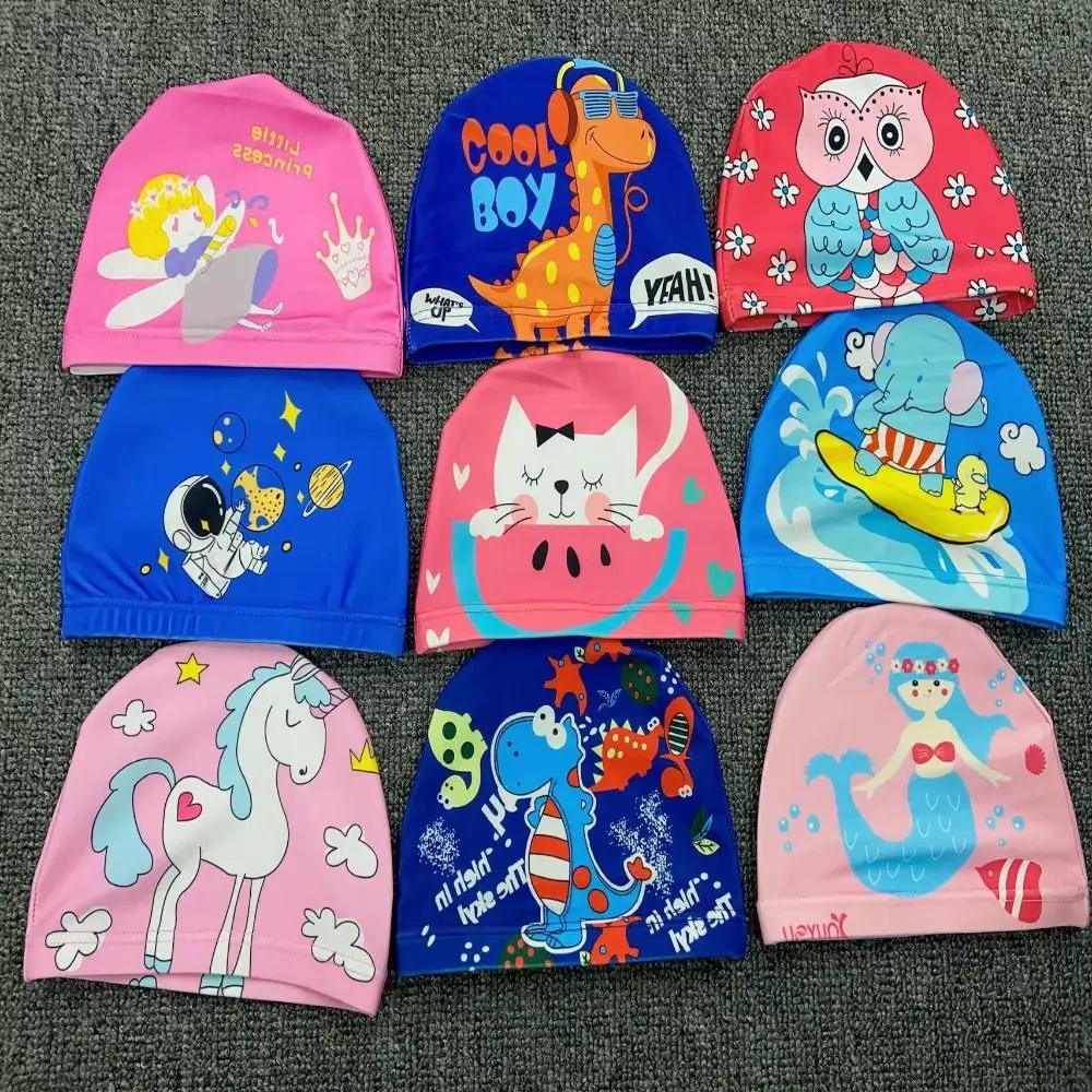 Equipo de piscina Gorro de natación para niños Gorro de baño de astronauta con delfines de dibujos animados Gorro de natación Gorro de natación Entrenamiento Gorro de natación - imagen 2