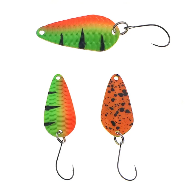 Cuchara de pesca de trucha, anzuelo único giratorio, lure2.8 G, 31mm, Wobbler Artificial, perca, cebos de lubina - imagen 2