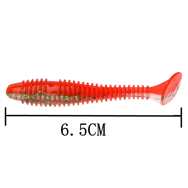 Señuelo blando de Material TPE para pesca, cebo de gusano de mar Swimbait Wobblers Streamer de silicona, accesorios artificiales, 10 piezas - imagen 2