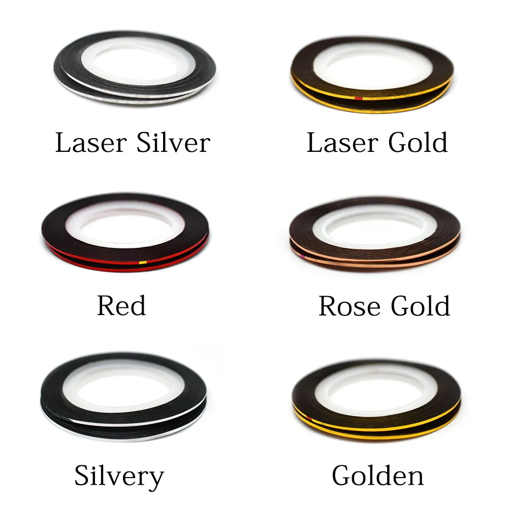 MNFT-Línea de cinta brillante para atar moscas, oropel, Larve, Midge, cabeza corporal, Material decorativo, 6 piezas, 20 yardas, 1/25 "de ancho - imagen 5