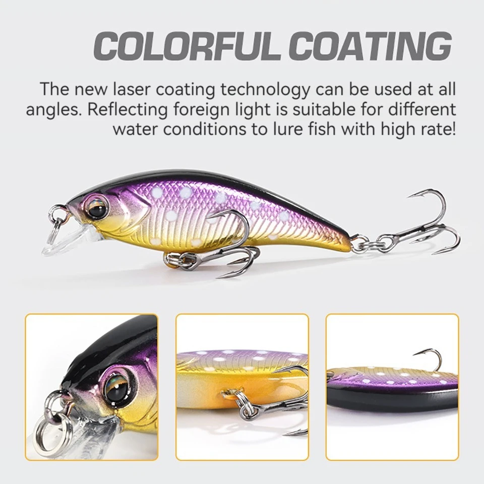 WALK FISH-señuelo de Pesca que se hunde, trucha, Mini pececillos, Wobblers, Crankbait, cebo Artificial, aparejos de Pesca, 45mm, 4g - imagen 2