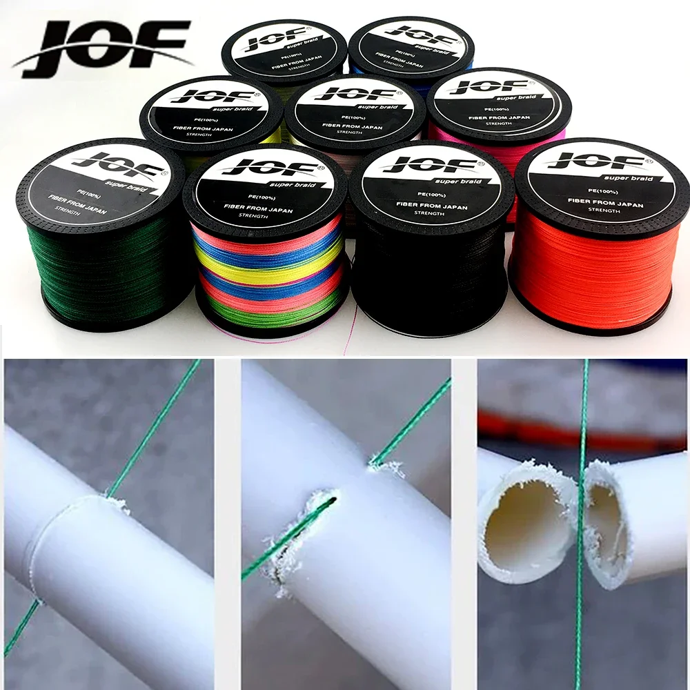 Línea de Pesca JOF X8 100/300/500/1000M PE trenzado súper fuerte 18-78LB multifilamento suave agua salada lanzamiento Accesorios de Pesca - imagen 3