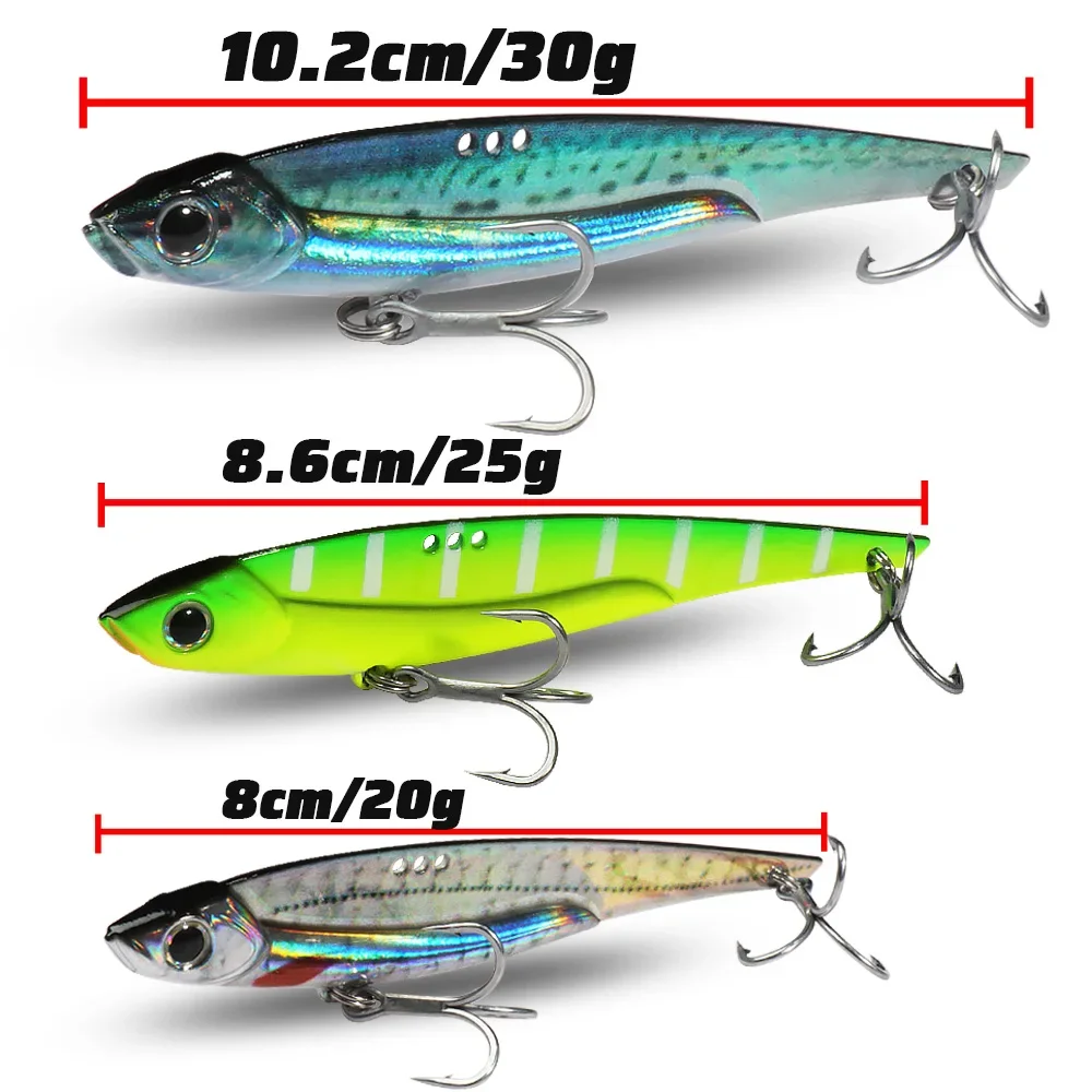 2 Stuks Vib Lokt Kit 20G 25G 30G Metalen Jig Spinner Zinkende Blade Vibetion Super haak Pesca Visgerei Doos Lepel Aas Set - imagen 2