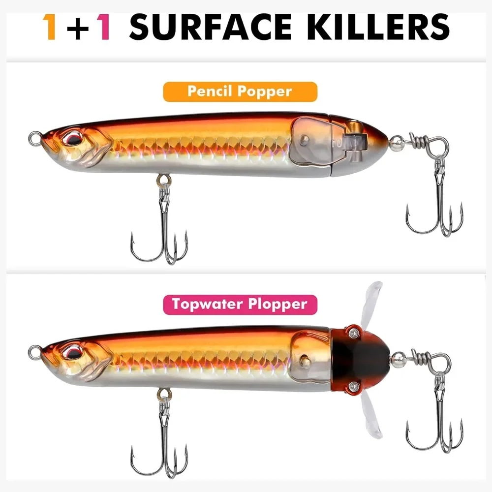 130mm 32g cebo tipo lápiz flotante superficie Tractor giratorio señuelo de Pesca sin labios cola giratoria suave Pesca Artificial duro Swimbait - imagen 3