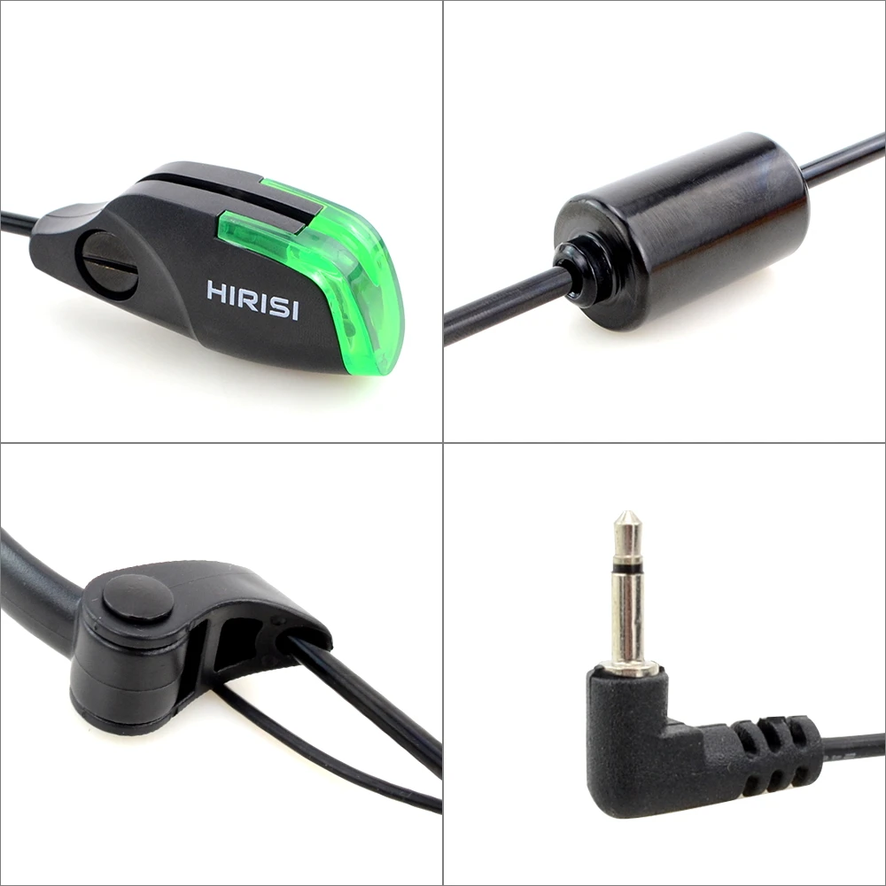 Hirisi B2011S pesca de carpa LED Swingers 4 cabezas de plástico para alarmas de pesca indicador de mordida transparente accesorios de pesca pescadores de carpa - imagen 3