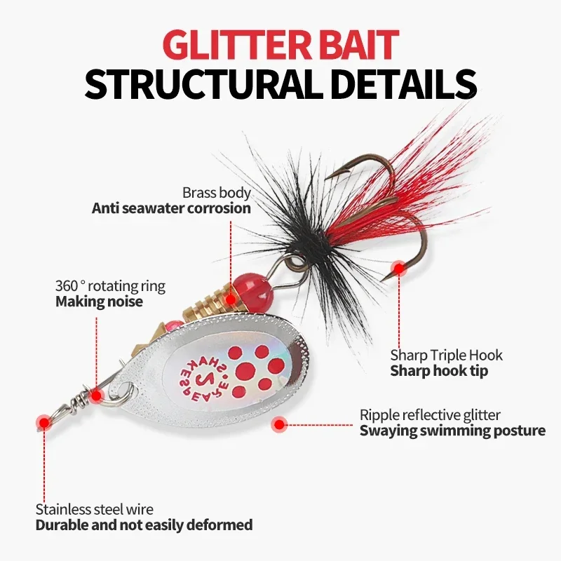 1Set 3.5g Fishing Lure Metal Spoon Spinner Lure Hook Artificial Wobbler Hard Bait for Bass Trout Perch Pike Tackle - imagen 4