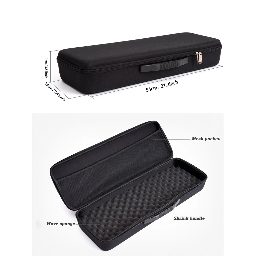 Bolsa de pesca portátil EVA, bolsa para caña de pescar a prueba de golpes, 54 CM, Harde Schaal Spons Vis Wiel, accesorios Gereedschapskist - imagen 4