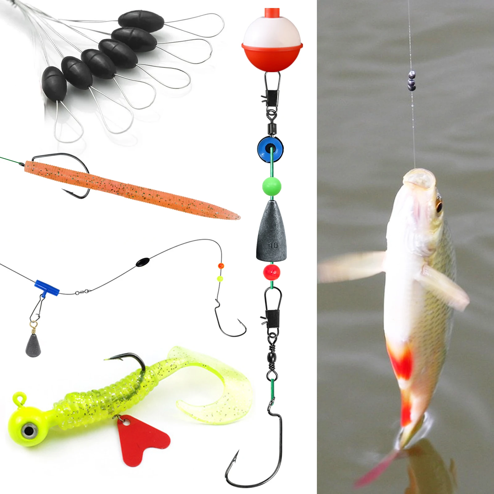 Señuelos FREE FISHER variados con spinnerbait, cucharas y plomos - imagen 2