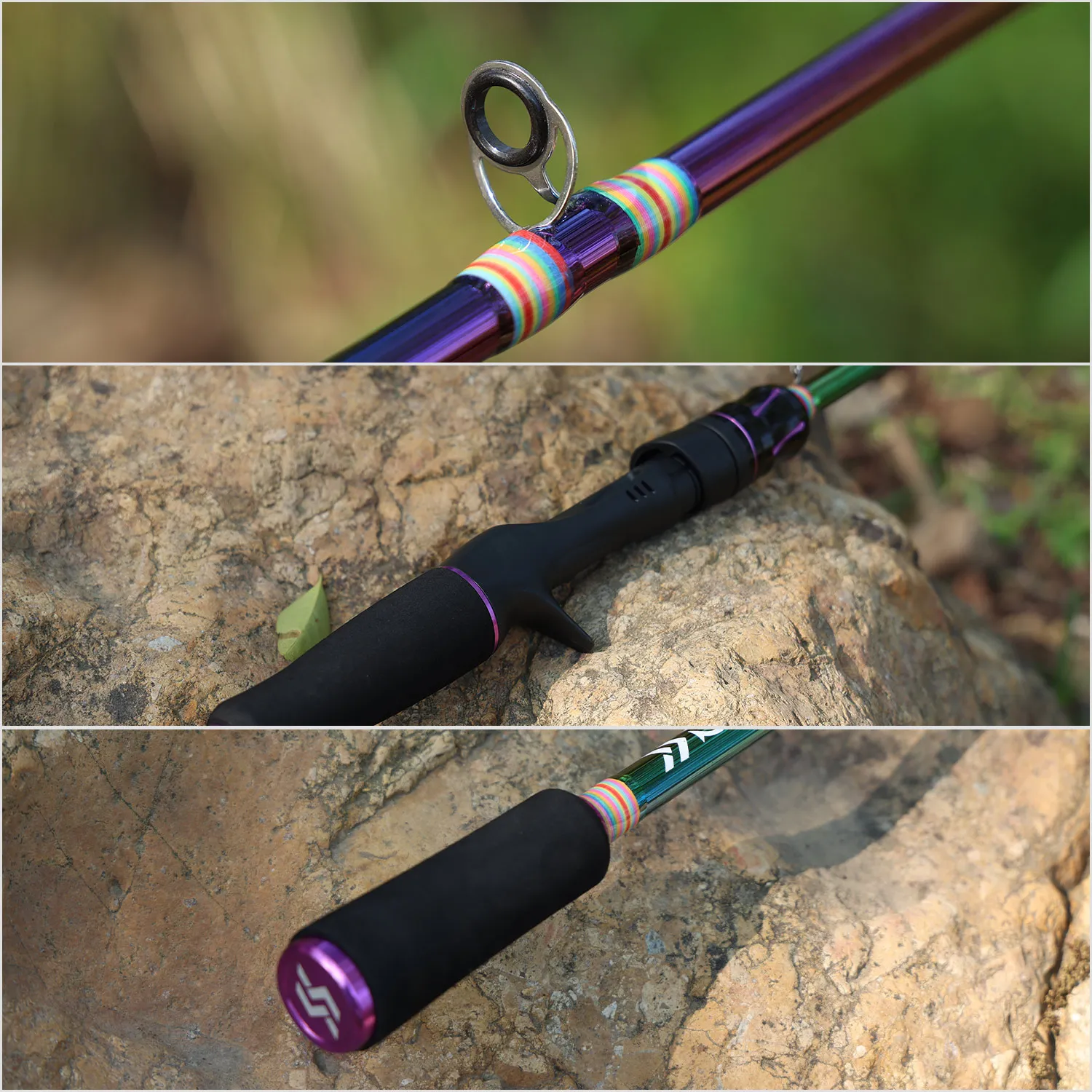 Caña de pescar Sougayilang Baitcasting M 1,8 m 2,1 m caña de fibra de carbono arrastre máximo 8kg 2mm bobina superior lubina trucha Pesca de agua dulce - imagen 5