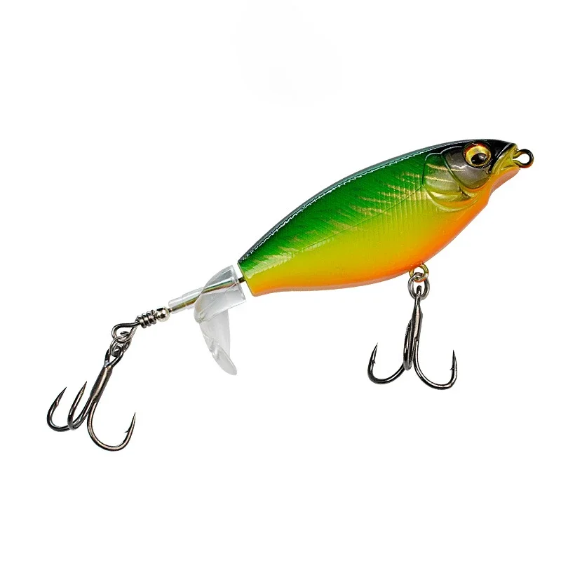 Señuelo de pesca Whopper Plopper, 1 piezas, 90mm, 11g, lápiz Topwater, cebo duro Artificial, lubina, cola giratoria suave, Wobblers, aparejos de pesca - imagen 4