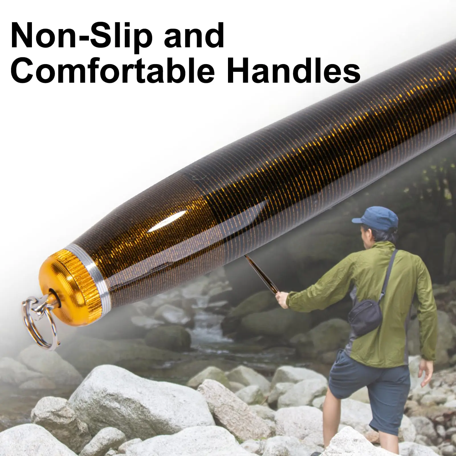 Goture-caña de pescar telescópica ultraligera, alimentador de carpa portátil, aparejo de fibra de carbono, 1,6 M-6,3 M - imagen 5