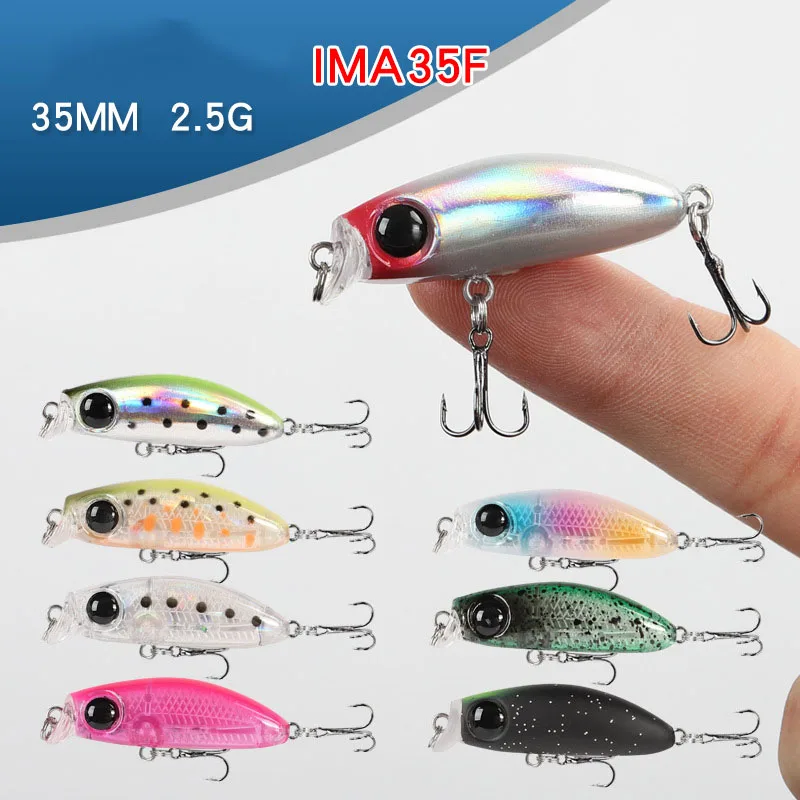 Mini cebo biónico giratorio Minnow, cebo duro, Swinger de pesca, 35mm, 2,5G, trucha, perca, cebo falso, aparejos de pesca de invierno, nuevo - imagen 3