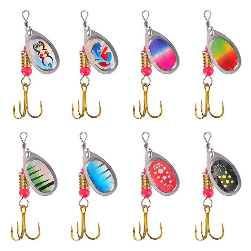 BRAVMACK16pcs cebo giratorio de Metal señuelo de pesca SpinnerBait Artificial para Lucio pesca de trucha con bolsa de pesca - imagen 4