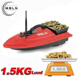 MBLN Barco de cebo para pesca de carpa, doble toldo, carga de 1,5 kg, alcance remoto de 300 m, velocidad de 1 m/s, herramienta de cebo de precisión para pescadores
