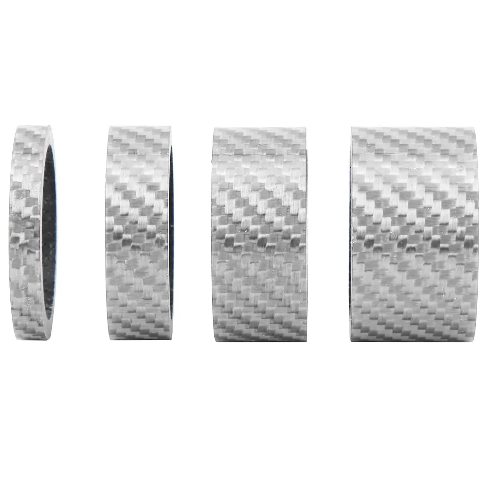 Espaciador de horquilla delantera de fibra de carbono, 2 juegos, 5/10/15/20mm, espaciador de auriculares ligero para bicicleta, arandela de vástago de bicicleta de alta resistencia, actualización de bicicleta - imagen 2